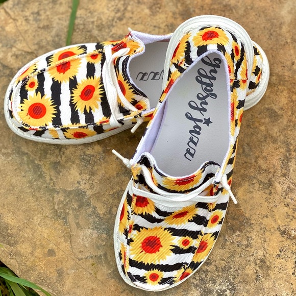 Stripes/Zebra & Sunflowers Gypsy Jazz Loafers - Picture 8 of 10